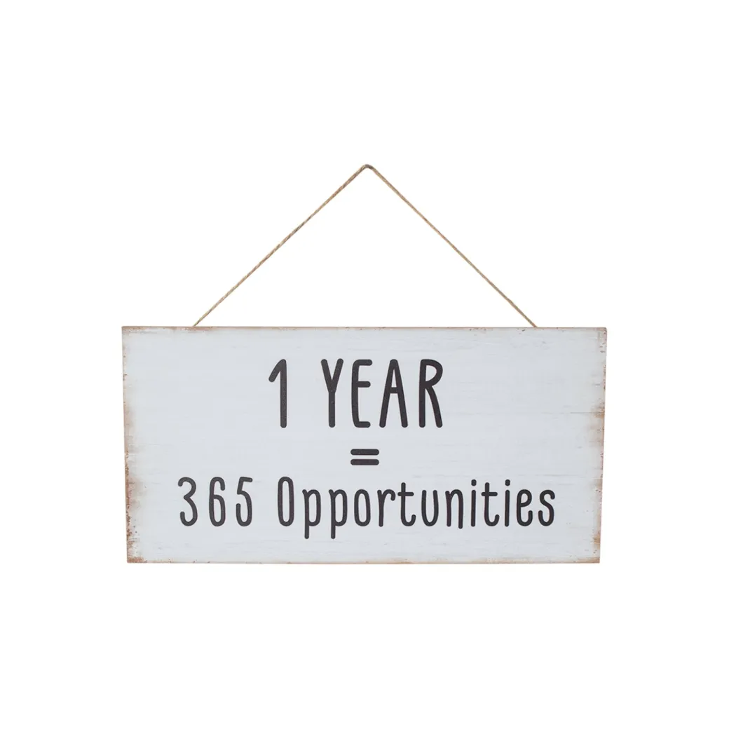 1 YEAR = 365 Opportunities - Wall Hanging Plaque