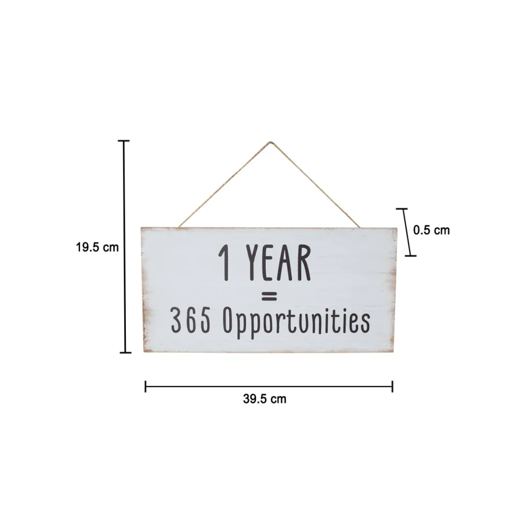 1 YEAR = 365 Opportunities - Wall Hanging Plaque