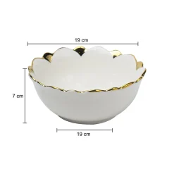 Antique Off White Ceramic Serving Dish - 21 x 21 x 7CM