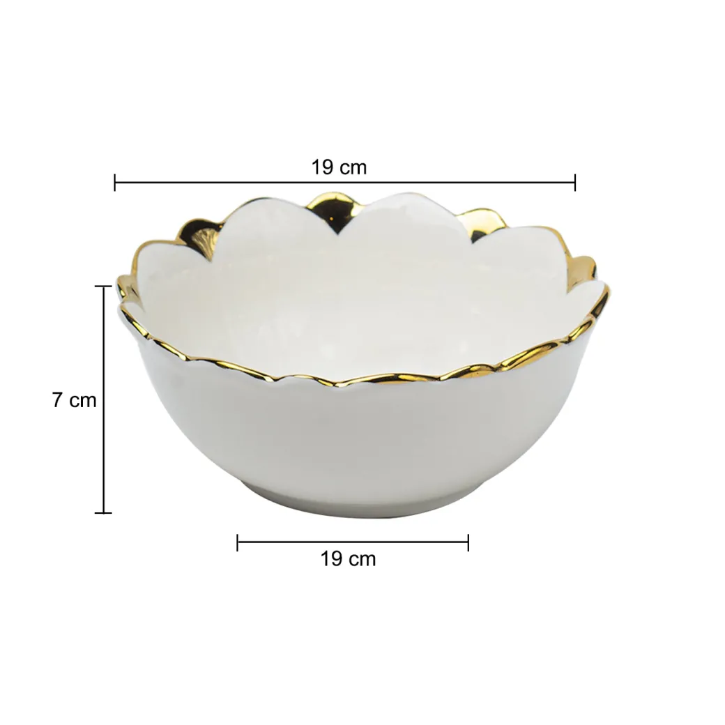 Antique Off White Ceramic Serving Dish - 21 x 21 x 7CM