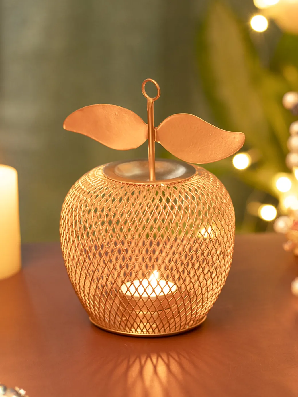 Apple T- Lite Holder - Golden & Metal
