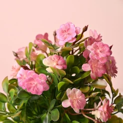 Artificial Plant With Pot – Green & Pink