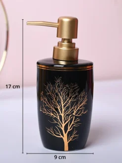 Artistic Black Ceramic Soap Dispenser