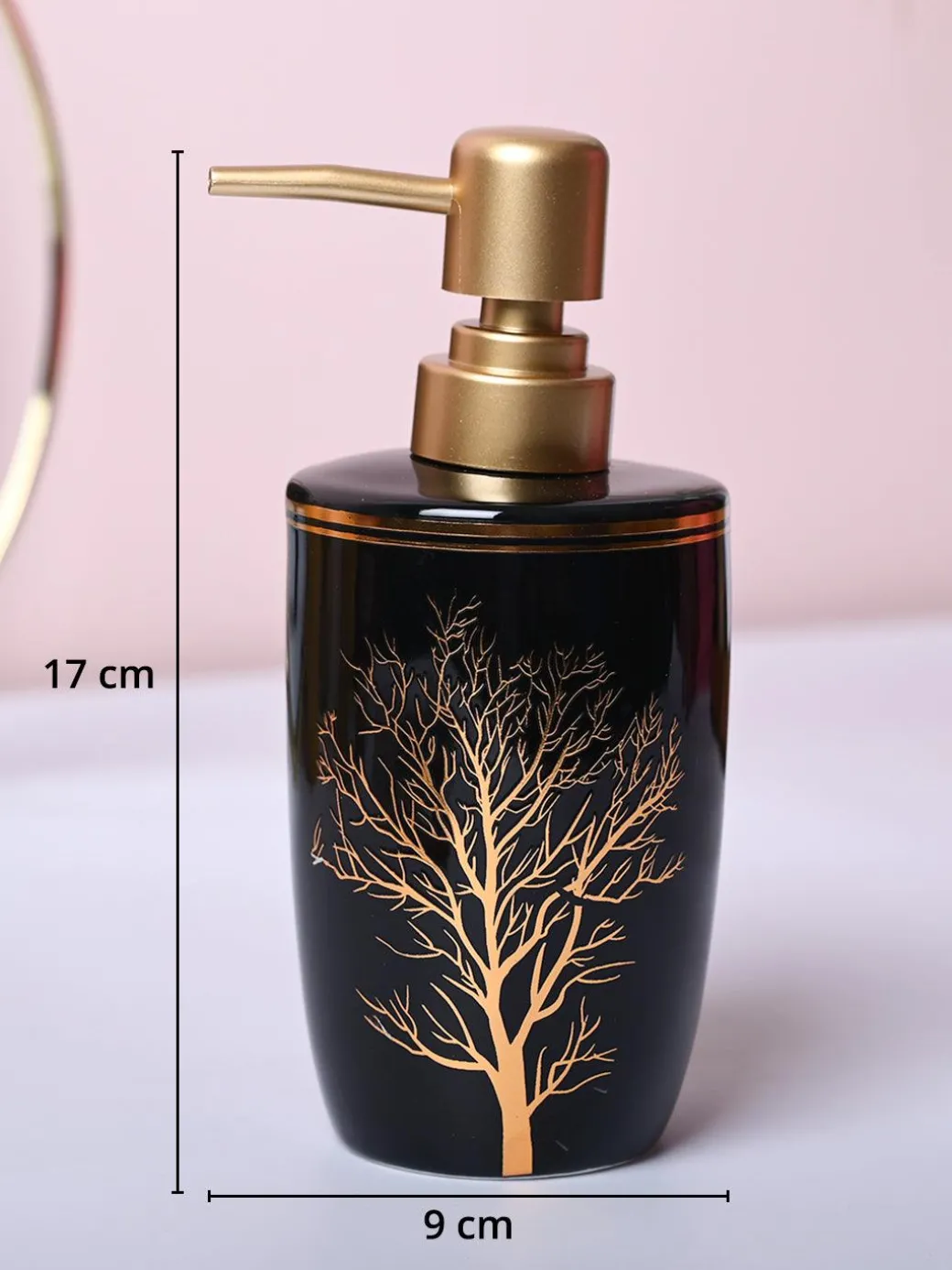 Artistic Black Ceramic Soap Dispenser