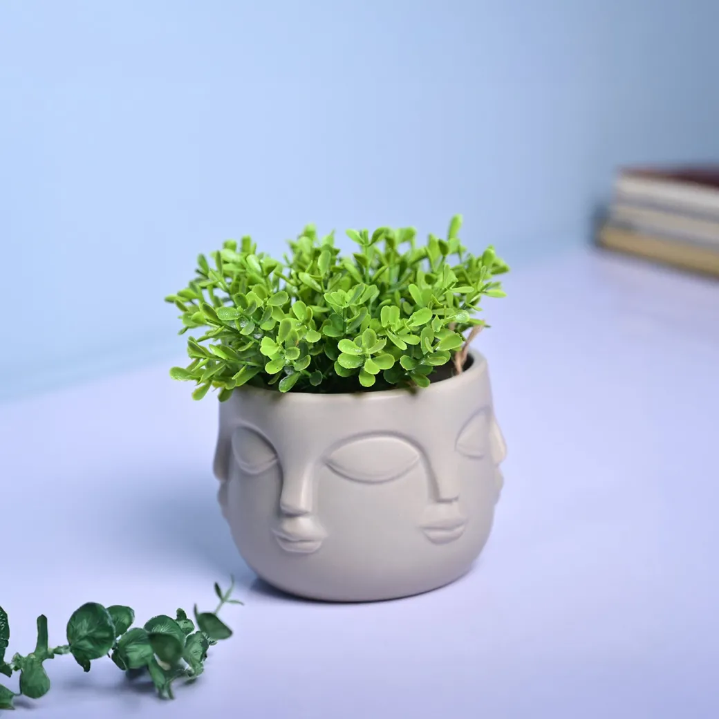 Artistic Grey Ceramic Vase
