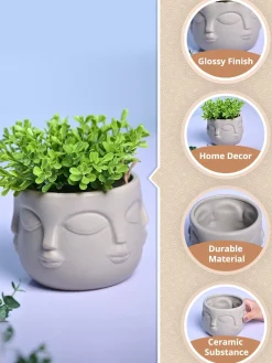 Artistic Grey Ceramic Vase