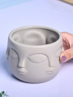 Artistic Grey Ceramic Vase