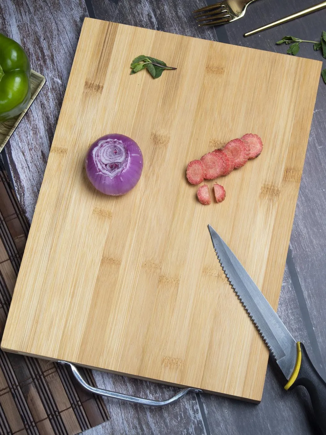 Bamboo, Chopping Board, Plain, Wooden : Finish, Multicolor