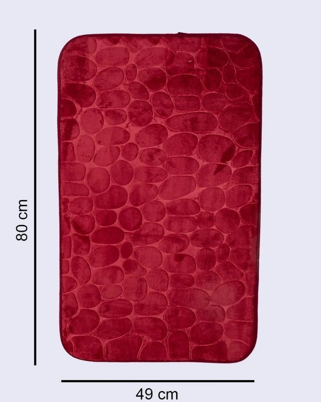 Bathroom Mat, Red, Polyester