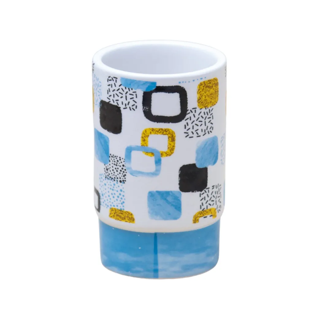 Bathroom Set of 4 - Multiple Square Print