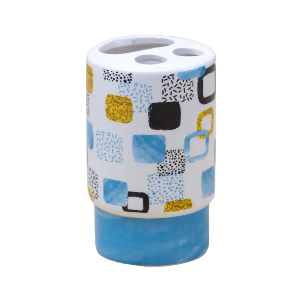 Bathroom Set of 4 - Multiple Square Print