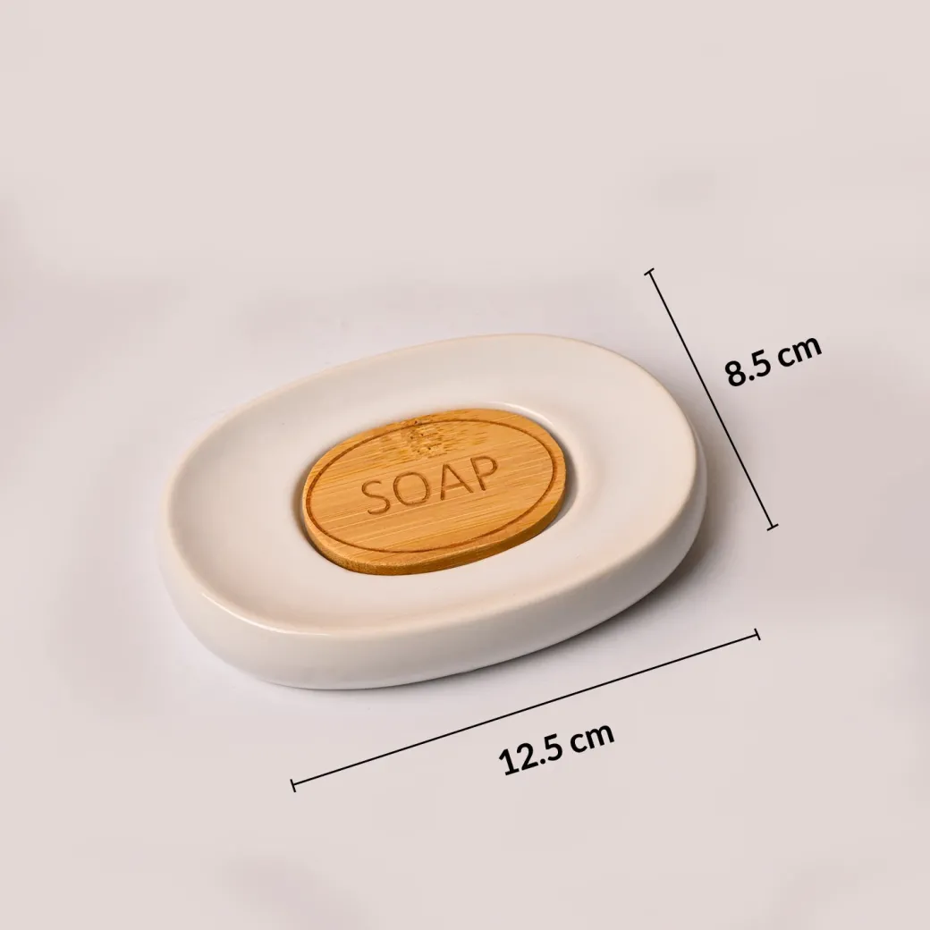 Bathroom Set (Set of 4) – White Ceramic