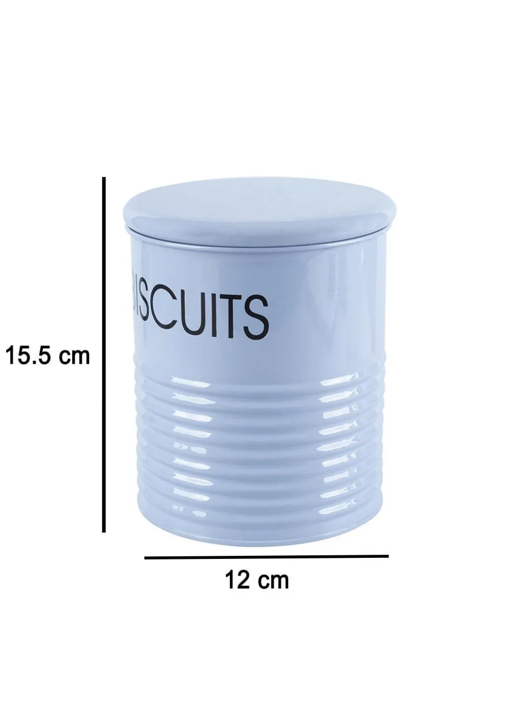 Biscuits & Namkeen Jar Set Of 2 ( Light Blue, Each 1700 Ml )