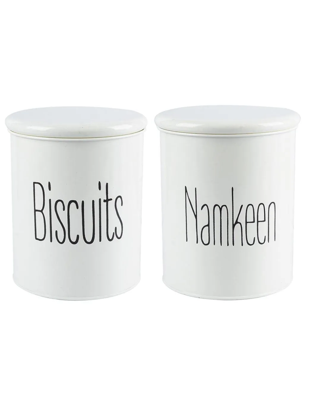 Biscuits & Namkeen Set Of 2 ( White, Each 1700 Ml )