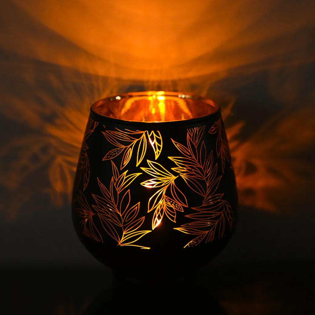 Black + Golden T-Lite Holders