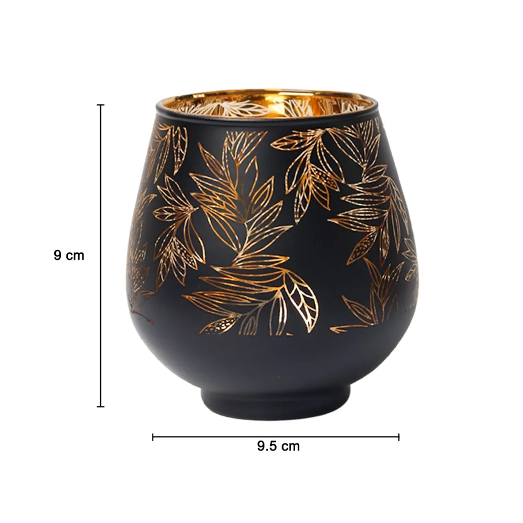 Black + Golden T-Lite Holders