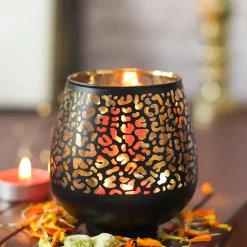 Black + Golden T-Lite Holders