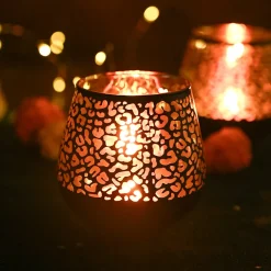 Black + Golden T-Lite Holders