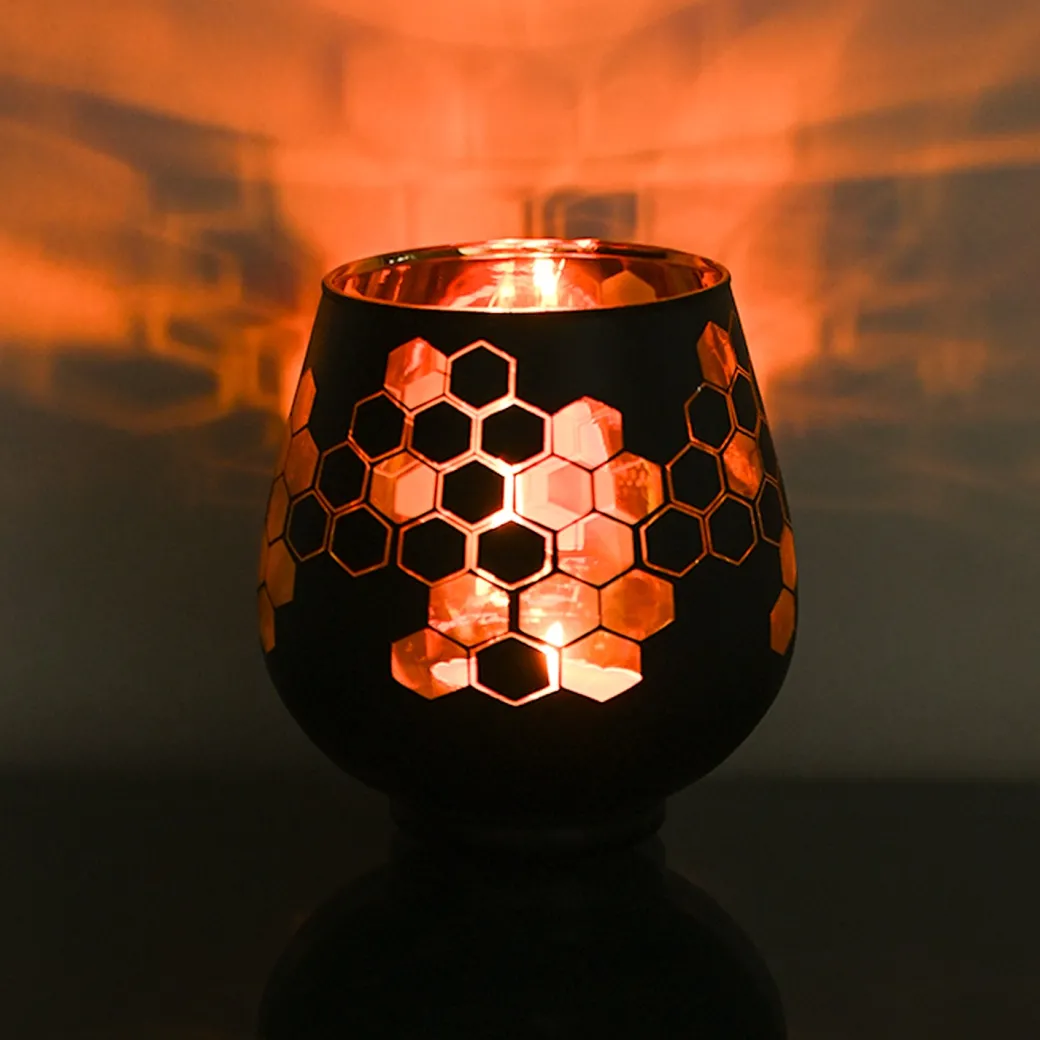 Black + Golden T-Lite Holders