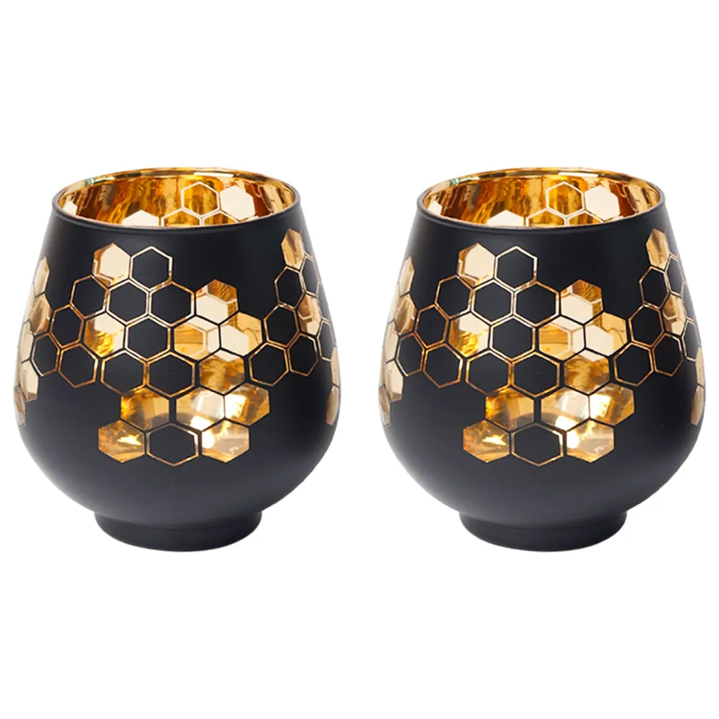 Black + Golden T-Lite Holders