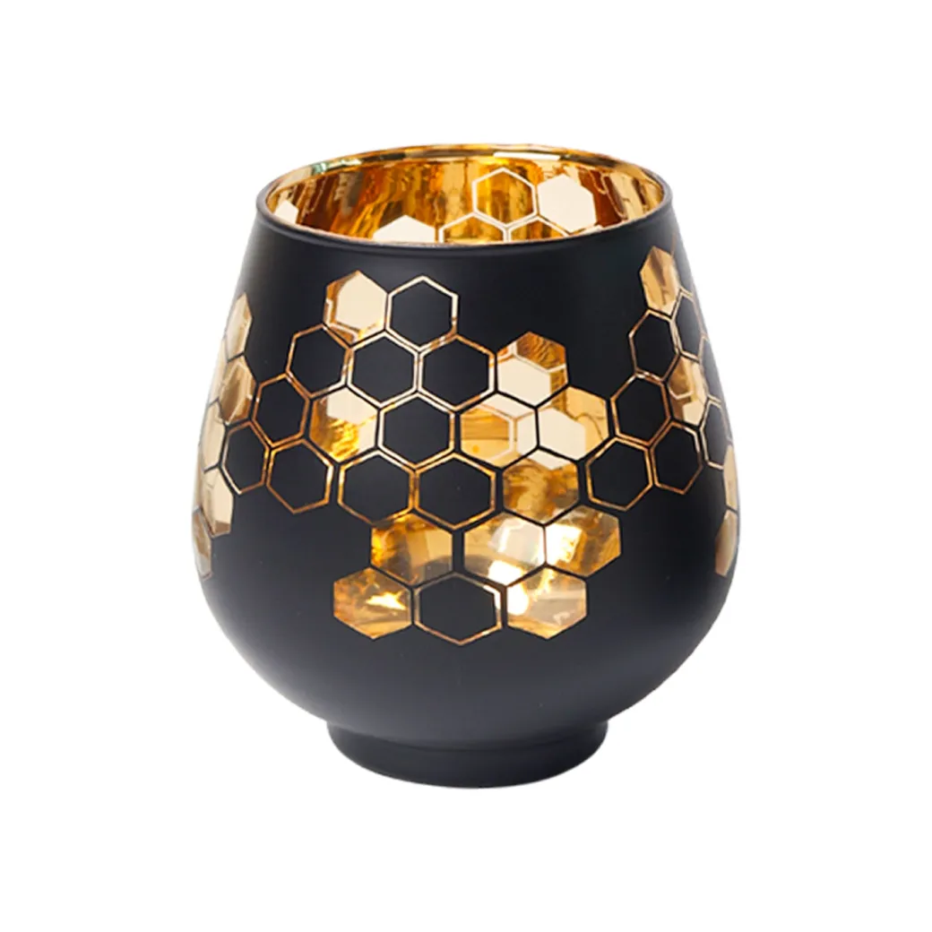 Black + Golden T-Lite Holders