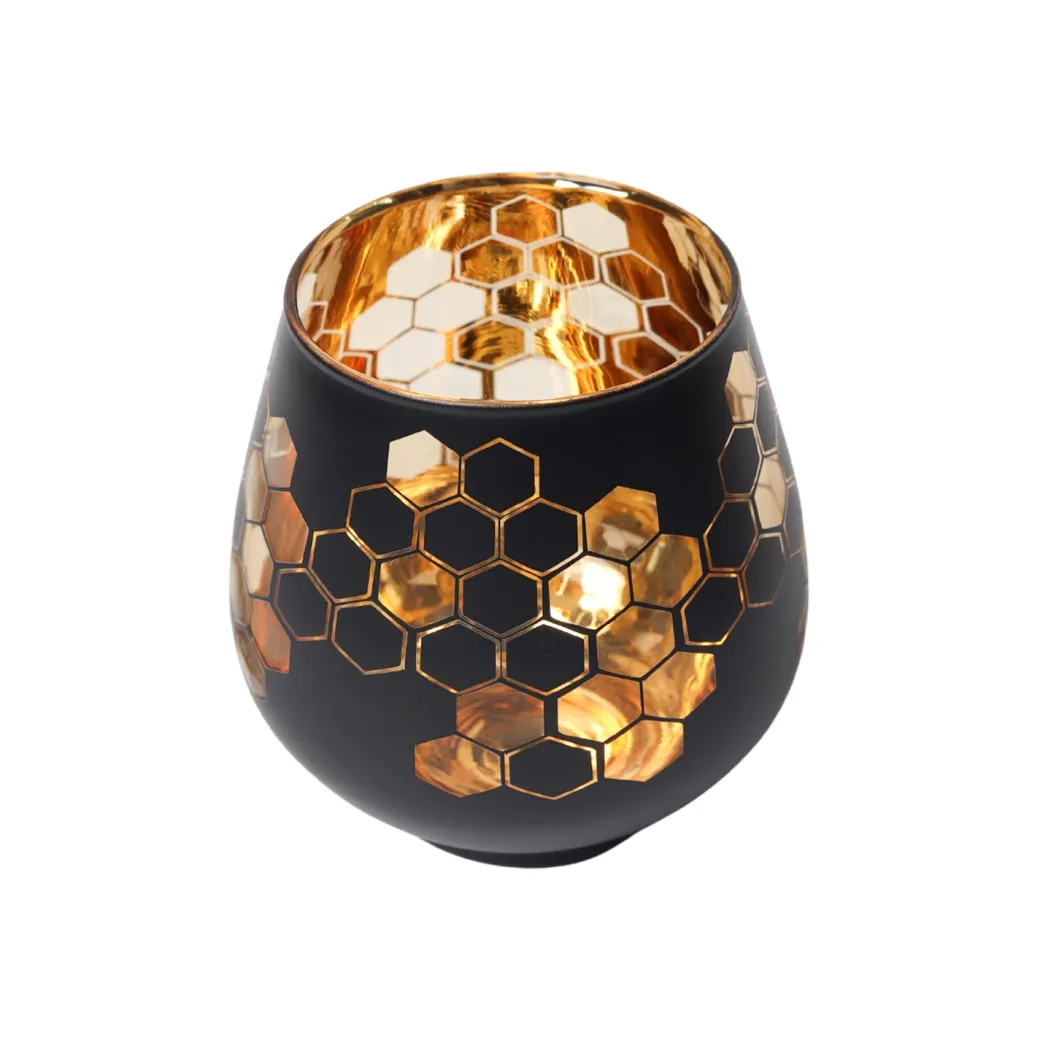 Black + Golden T-Lite Holders