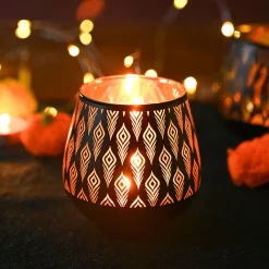 Black + Golden T-Lite Holders