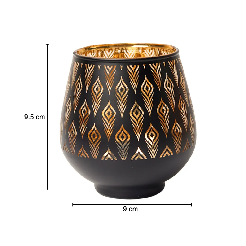 Black + Golden T-Lite Holders