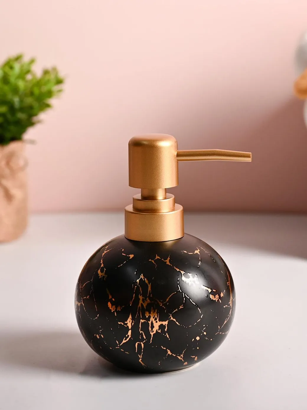 Black Ceramic Soap Dispenser