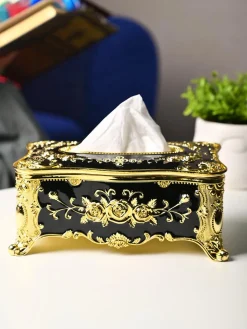 Black Chic Tissue Box - Rectangle Shape
