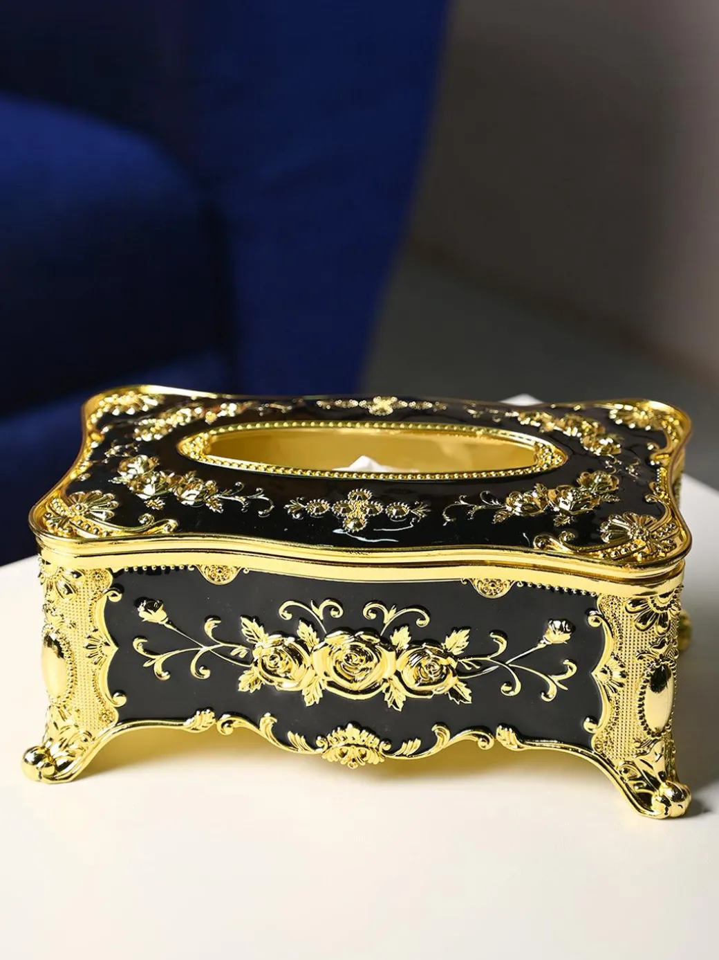 Black Chic Tissue Box - Rectangle Shape