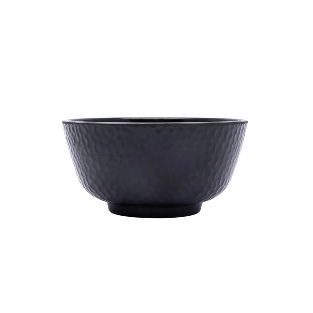Black Melamine Dinner Set Of 18 Pcs - 6 Full & 6 Quarter Plates + 6 Bowls