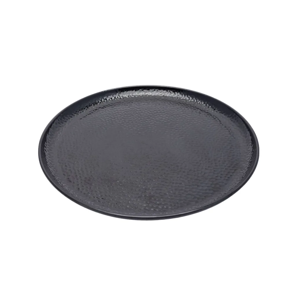 Black Melamine Dinner Set Of 18 Pcs - 6 Full & 6 Quarter Plates + 6 Bowls