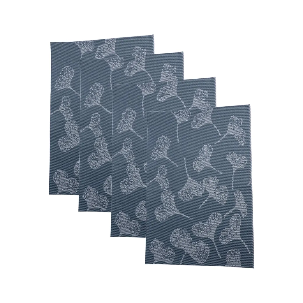 Blue Floral Pattern - Placemat Mat Set Of 4