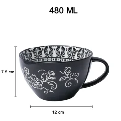 Blue Geometry 480ml Cup