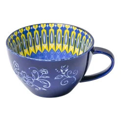Blue Geometry 480ml Cup
