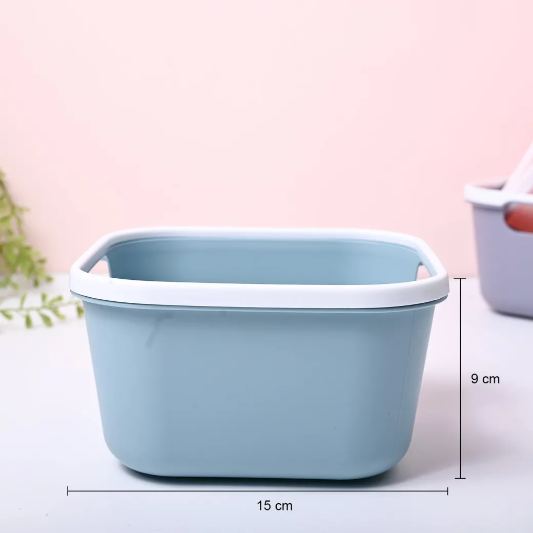 Blue Square Baskets (Set of 2)