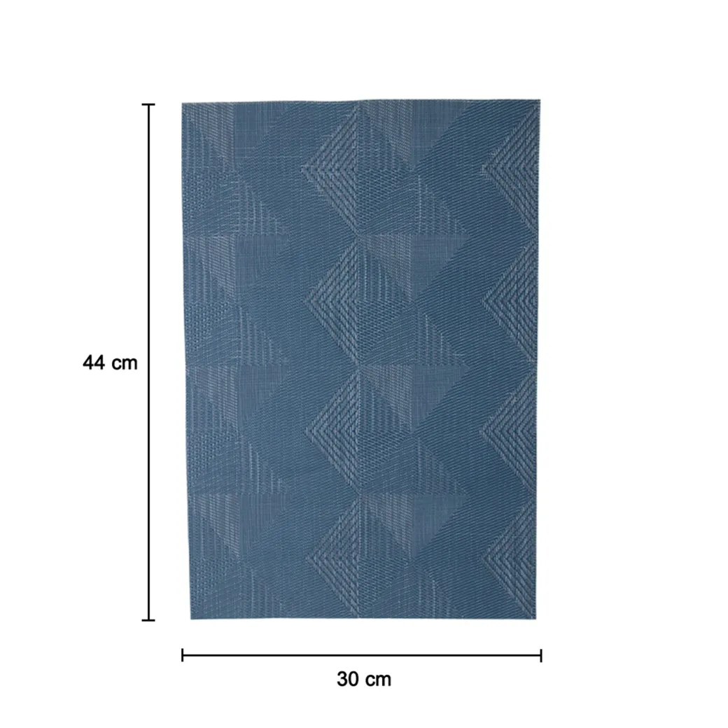 Blue Tringle Pattern - Placemat Mat Set Of 4
