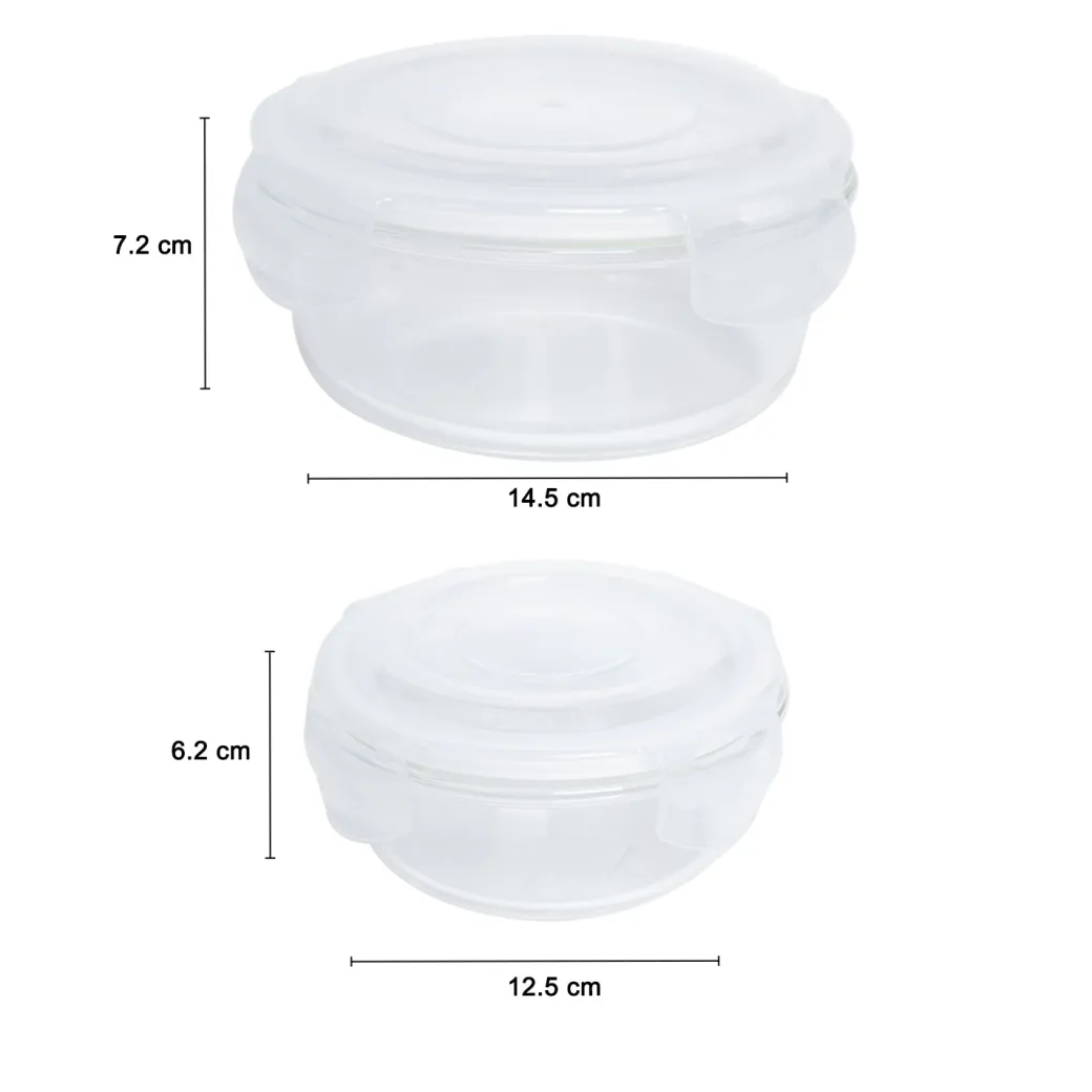 Borosilicate Food Containers (Pack of 2 - 400ml & 620ml)