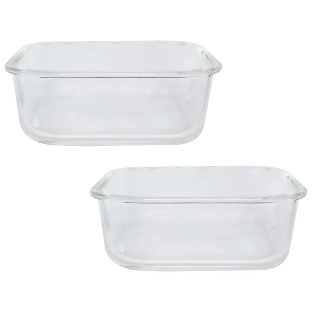 Borosilicate Food Containers (Pack of 2 - 800ml & 1200ml)