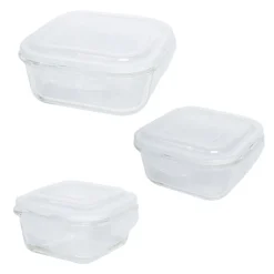 Borosilicate Food Containers (Pack of 3 - 320ml, 800ml & 1200ml)