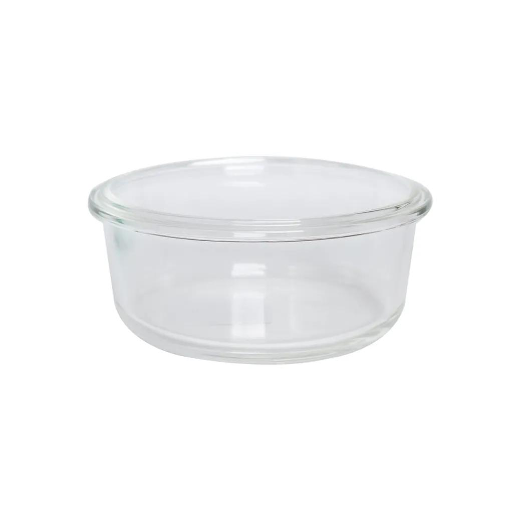 Borosilicate Food Containers (Pack of 2 - 410ml & 570ml) Green Lid
