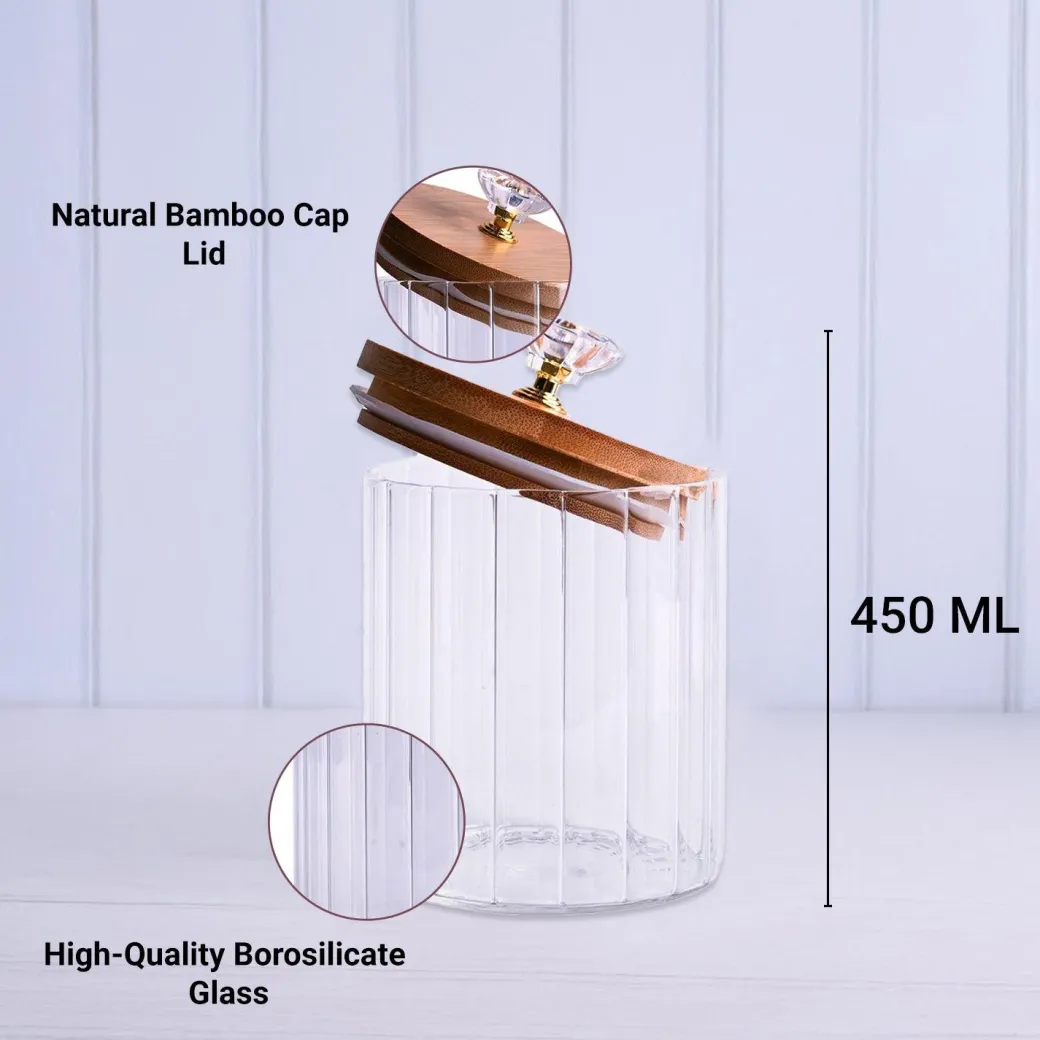 Borosilicate Glass Jar - 450Ml, Glass Texture