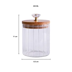 Borosilicate Glass Jar - 450Ml, Glass Texture