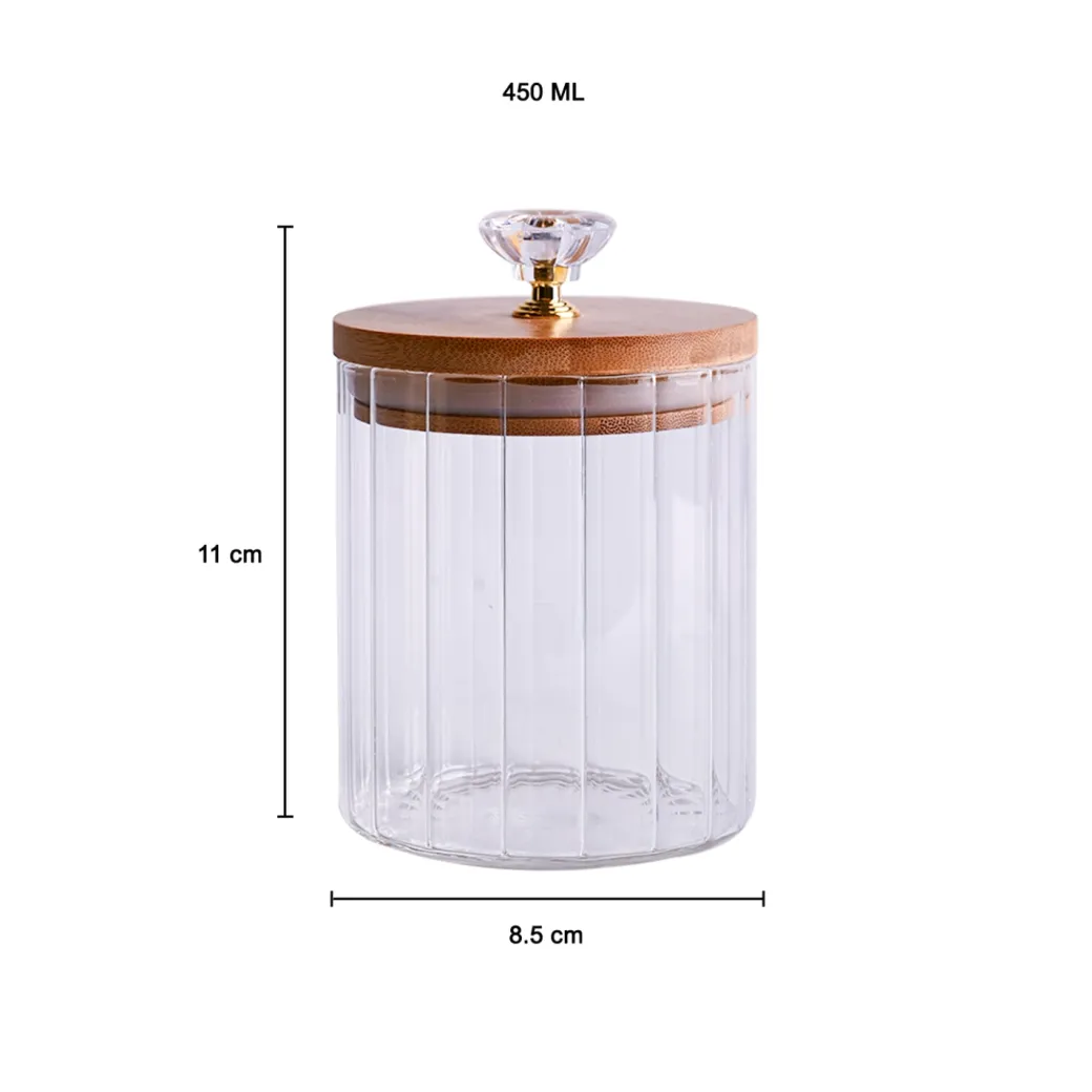 Borosilicate Glass Jar - 450Ml, Glass Texture