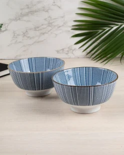 Bowls, for Serving, Blue, Ceramic, Set of 2, 300 mL