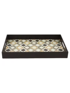 Brown Rectangular Tray with Handle - Market99
