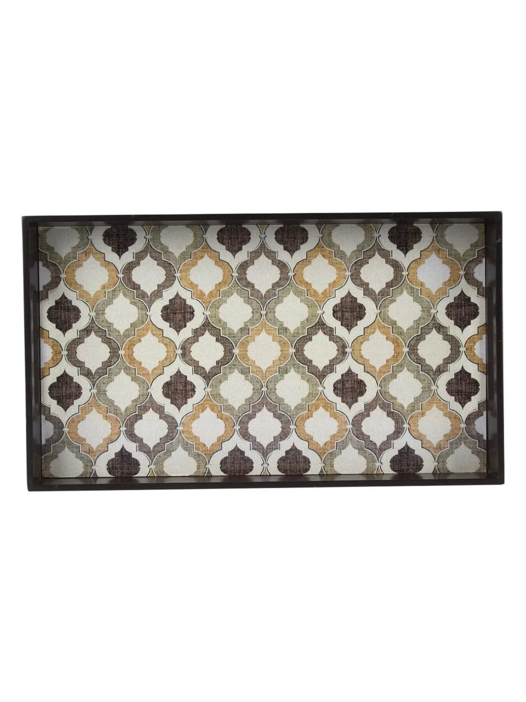 Brown Rectangular Tray with handle - Market99