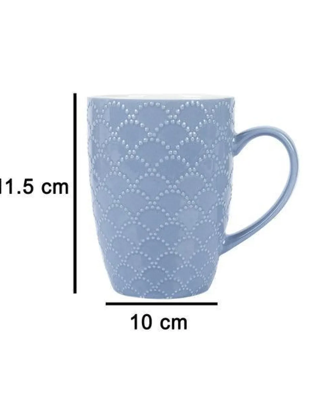 Ceramic Coffee Mug 330 mL (Light Blue & Blue)
