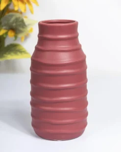 Ceramic, Vase, Engraved, Glossy : Finish, Multicolor